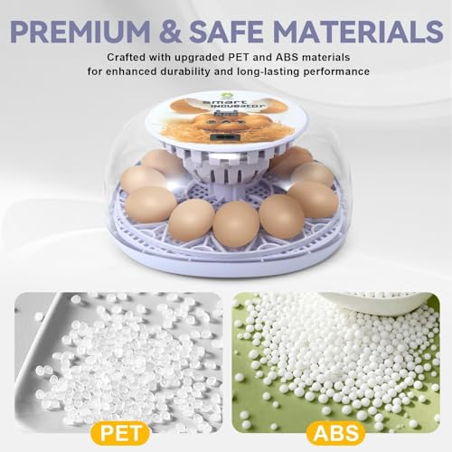 Nest I - 12 Egg Incubator for Beginners, Auto Egg Turning, Consistent Humidity with Auto-Refill Water Bottle & Stable Temp Control for Hatching Chicken, Goose, Duck, Quail, Pigeon, and Turkey - size: 12 Egg [White]