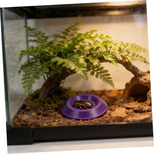 Beavorty 12pcs Plastic Mealworm Feeding Dish Set for Small Animals, Escape Proof and Bowls for Home Use and Transporting Reptiles, Lizards, and Geckos