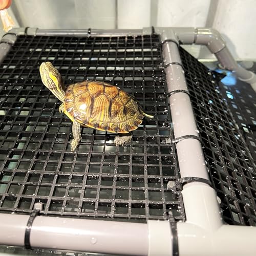 StellarOcean Extra Large Turtle Basking Platform for Aquatic Turtles Tanks Accessories Ramp, 13" Width Aquatic Turtle Basking Area Dock, PVC Material