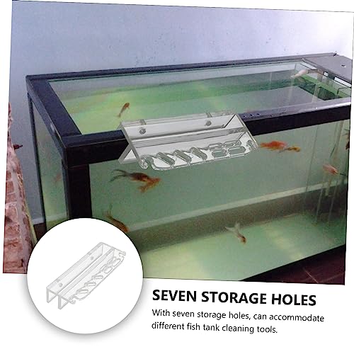 KESYOO Water Grass Tool Organizer Acrylic Cleaning Tool Holder Fish Tank Storage Rack