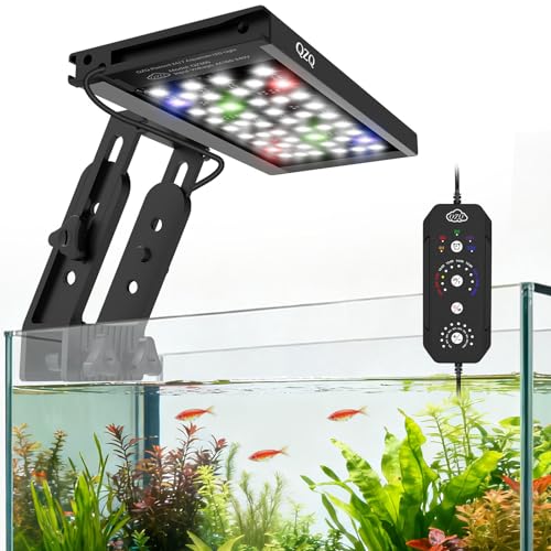 QZQ Fish Tank Light – Aquarium Light 24/7 Mode LED Aquarium Lights for Fish Tank with Adjustable Timer/Brightness, Aquarium Plant Light (12W for 7–12 Inch Tank) - size: 12W for 7-12 Inch Tank