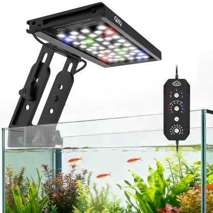 QZQ Fish Tank Light – Aquarium Light 24/7 Mode LED Aquarium Lights for Fish Tank with Adjustable Timer/Brightness, Aquarium Plant Light (16W for 12–20 Inch Tank) - size: 16W for 12-20 Inch Tank
