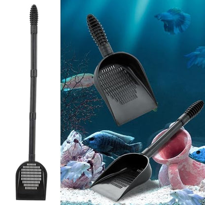 Semme Aquarium Sand Scooper By Brand Name Multifunctional PVC Terrarium Substrate Cleaner for Fish Tanks Pets with Quick Drainage System Detachable Extension Rods