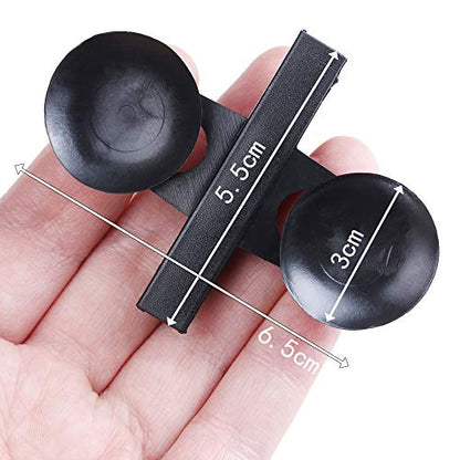 4 Pcs Aquarium Divider Tray Plastic Grid Aquarium Egg Crate Light Diffuser, Fish Tank Divider Filter Bottom Isolation with 8 Pcs Sucker Clip(Black)