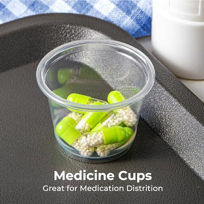 Fit Meal Prep 4 oz BPA Free Condiment Cups, No Lids, Stackable, Multi-Purpose, 250 Pack - size: 4 oz