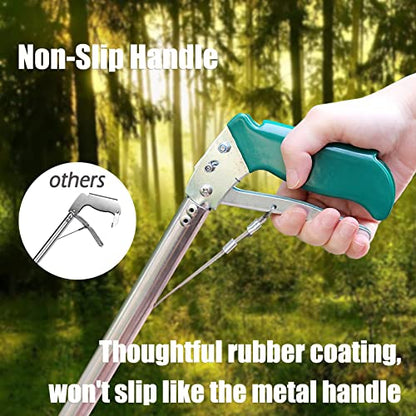 IC ICLOVER 47 Inch Heavy Duty Snake Tongs, Standard Reptile Snake Grabber | Stainless Steel, Wide Jaw Snake Handling Tool, with Locking, Professional Reptile Grabber Rattle Snake Catching Catcher Tool - size: 47"