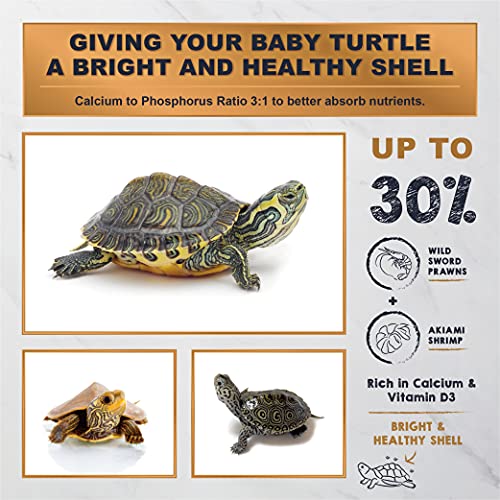 Ultra Fresh Floating Baby Turtle Food, All Natural Ingredients, Wild Sword Prawn, Calcium Vitamin D Enriched for Picky Aquatic Baby Turtles, Baby Turtle Nutri Stick 15 oz - size: 15 Ounce (Pack of 1)