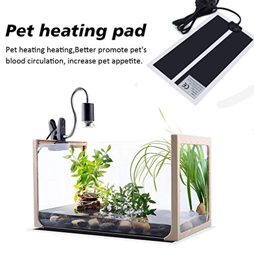 Tbrand Reptile Heating Pad with Temperature Adjustment, 110V 7W Heat Mat for Reptiles Tortoise Snakes Lizard Gecko Hermit Crab Turtle，Under Tank Heating Pad (7W(5.51inch*11inch)) - size: 7W(5.51inch*11inch)