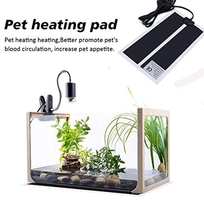 Tbrand Reptile Heating Pad with Temperature Adjustment, 110V 7W Heat Mat for Reptiles Tortoise Snakes Lizard Gecko Hermit Crab Turtle，Under Tank Heating Pad (7W(5.51inch*11inch)) - size: 7W(5.51inch*11inch)