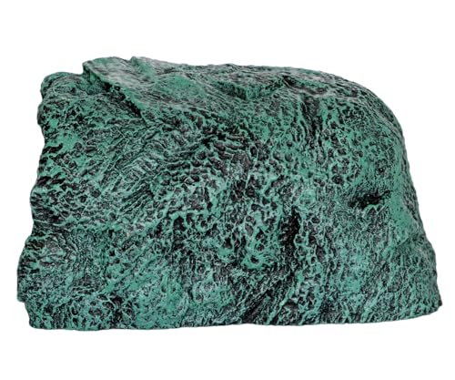 Reptile and Amphibians Rock Hide Cave - Climbing and Hiding Spots, Terrarium & Aquarium Decor, Perfect for Bearded Dragons,Lizards,Snakes,Turtles,Geckos,Frogs,Small Animals - Large Size - style: Large Size ( Green )