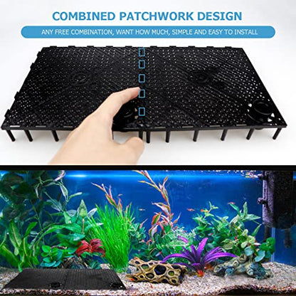 10 PCS Aquarium Divider Tray Fish Tank Grid Aquarium Filter Bottom for Fish Tank Isolation