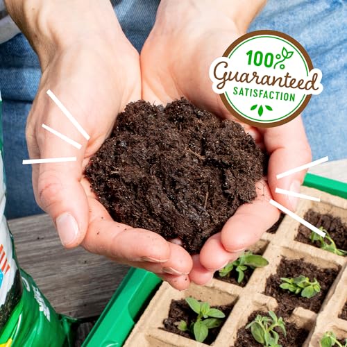 Back to the Roots 3-in-1 Seed Starting Mix 6 Quarts, 100% Organic & USA Made for Herbs, Veggies, Flowers, w/Nutrient Rich Plant Food, Worm-Castings, & Moisture Controlling Yucca Brown - size: 6 Quart, style: Seed Starting Mix