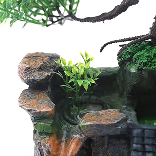 Gdrasuya10 Indoor Water Fountain, Small Tabletop Waterfall Fountain, Rockery Ornament with LED for Office Home Bedroom - color: Style 15