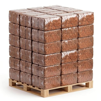Coco Husk Chips Bricks Bulk 100 or 200 Pack (11 lb / 5 kg Each) – Pre-Washed, Low EC Coconut Substrate for Orchids, Aroids & Hydroponics – Expands 7X – Mulch, Potting Mix & Reptile Bedding (100)