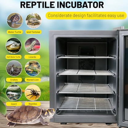 Reptile Incubator 33L Scientific Lab Incubator Digital Incubator Cooling and Heating Temperature can be Controlled at 50℉~104℉ Reptile Egg Incubator 110V Work for Small Reptiles - size: 33L