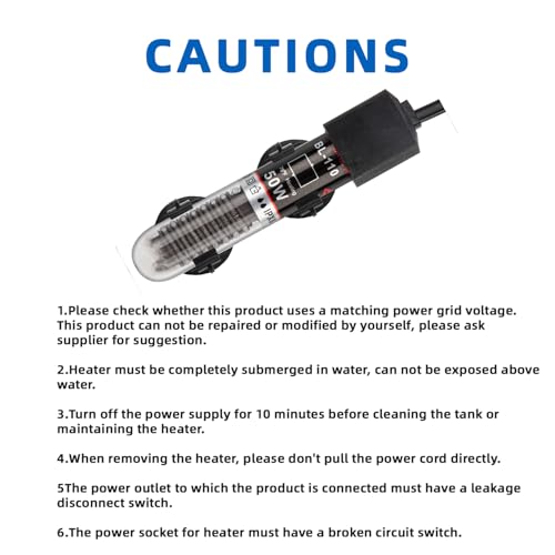FREESEA Aquarium Fish Tank Heater: 25W Small Betta Turtle Heating | Submersible Aquarium Heater with Preset 78°F Temperature for 1-5 Gallon Betta Turtle Freshwater Saltwater Tank