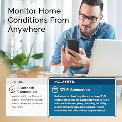AcuRite Digital Indoor Thermometer and Hygrometer, White - color: White