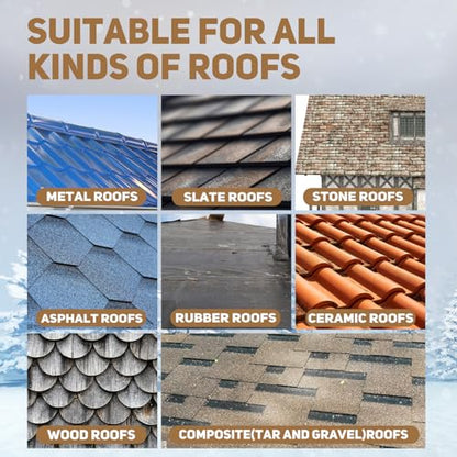 HEATIT JHSF1 Self-Regulating Heating Cable, Roof & Pipe Protection, 75FT | Pre-Assembled Heat Cable Prevents Roof Ice Dams and Pipe Freezing, Providing Automatic Winter Freeze Protection - color: 5W/FT, style: 75-Feet