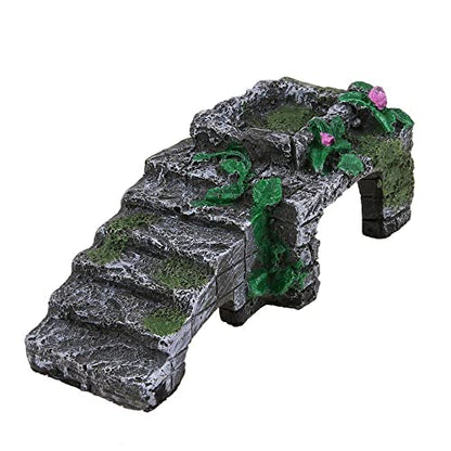 Leadigol Multifunctional Turtle Reptile Climbing Ladder, 14x7.5x4.5cm Basking Platform, Resin Amphibians Tortoise Climbing Resting Platform, Fish Tank Ornaments