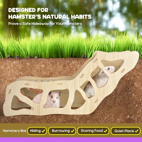 Hamster Tunnel Hideout Climbing Ladder for Burying in Hamster Bedding or Connecting with Hamsters Nut Stuff Hamsters Cage Accessories
