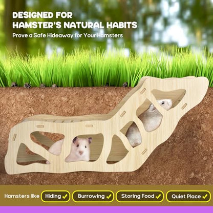 Hamster Tunnel Hideout Climbing Ladder for Burying in Hamster Bedding or Connecting with Hamsters Nut Stuff Hamsters Cage Accessories