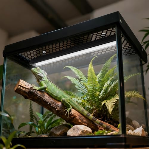 UVB Reptile Light, Dimmable UVA UVB Lamp with Timer & 3 Modes, Adjustable 5.0-20.0 Output, 6500K Daylight LED Reptile Tank Light for Bearded Dragon, Snake, Turtle, 10-40 Gallon (16 INCH) - size: 16 INCH