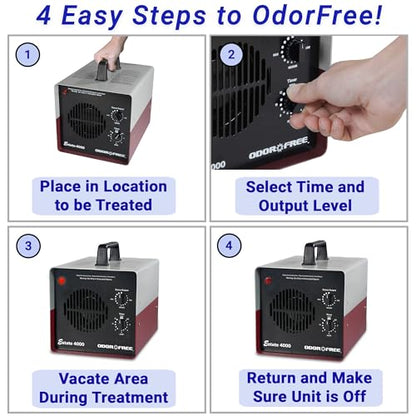 OdorFree Estate 4000 Ozone Generator for Eliminating Odors from Large Homes & Offices, Townhouses and Commercial Spaces at their Source - Easily Treats Up To 4000 Sq Ft - size: Estate - 4000