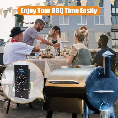 Digital Pro Controller for Traeger Wood Pellet Grills, Replacement Parts Kit BAC365 Thermostat Control Panel with 2PC Waterproof Meat Probe and 7" RTD Temperature Sensor Smoker Accessories - style: BAC365 Controller Kit