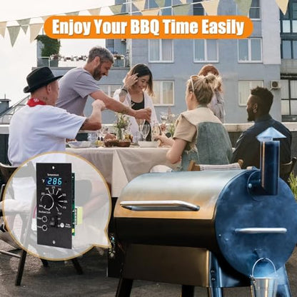 Digital Pro Controller for Traeger Wood Pellet Grills, Replacement Parts Kit BAC365 Thermostat Control Panel with 2PC Waterproof Meat Probe and 7" RTD Temperature Sensor Smoker Accessories - style: BAC365 Controller Kit
