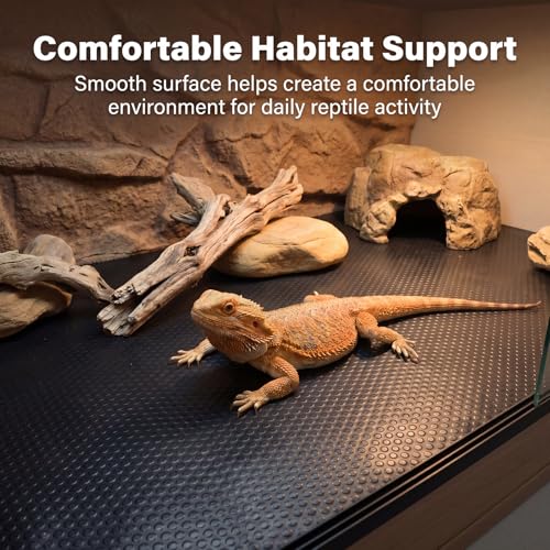 2 Pcs Reptile Carpet Bedding, 35.4×15.7" Bearded Dragon Tank Accessories with 16 Pcs Anti-Slip Pads, Leopard Gecko Tank Liner Mat for Bearded Dragons, Lizards, Geckos, Snakes & All Reptiles