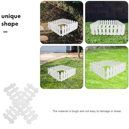 UPKOCH Garden Fence Panel 6-Pack Outdoor Plastic Pet Barrier for Small Dogs Tortoises Exercise Pen Portable Easy Installation 19.68X5.11 Inches