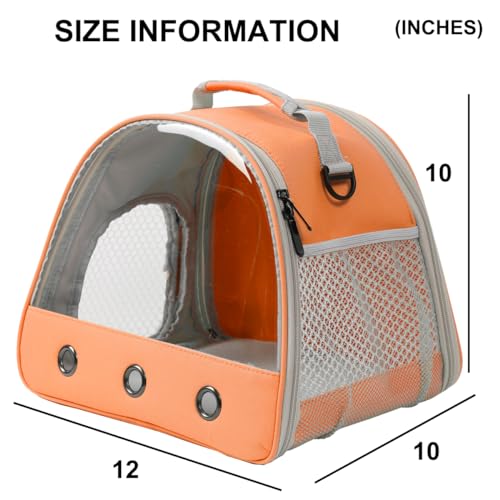 Guinea Pig Carrier,Guinea Pig Carrier for 2,Reptile Travel Carrier for Lizards Sugar Glider Hedgehog Rat Parrot Birds - color: Orange