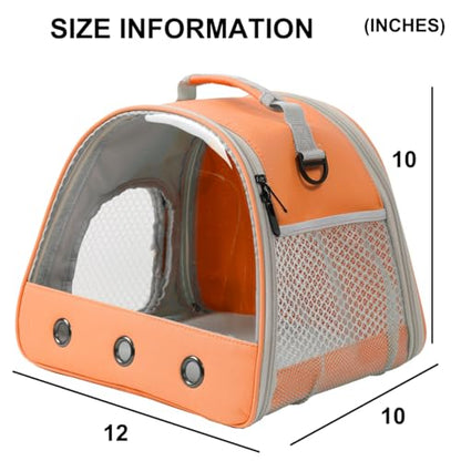 Guinea Pig Carrier,Guinea Pig Carrier for 2,Reptile Travel Carrier for Lizards Sugar Glider Hedgehog Rat Parrot Birds - color: Orange