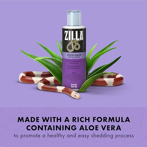Zilla Shed-Ease Reptile Bath, Shedding Support and Penetrating Bath for All Lizards and Snakes - size: 8 Fl Oz (Pack of 1)
