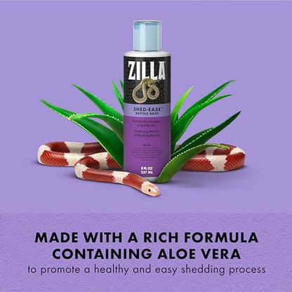 Zilla Shed-Ease Reptile Bath, Shedding Support and Penetrating Bath for All Lizards and Snakes - size: 8 Fl Oz (Pack of 1)
