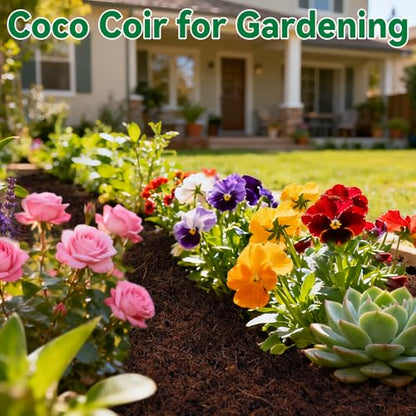 6 Pcs Coco Coir Brick for Plants, 100% Organic Coconut Coir Bricks with Low EC and pH Balance, Compressed Coconut Husk Bricks for Gardening, Planting, Organic Potting Soil, High Water Retention - size: 6pcs