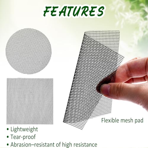 100 Flower Pot Hole Mesh Pads, 2" Rounds Drainage Hole, Plant Drainage Screens Gasket Keep Soil from Flowing Away, Bonsai Bottom Grid Mat