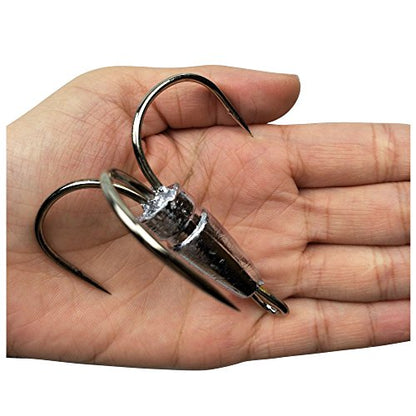 Snagging Hooks Snagging Weighted Treble Hooks 2pcs/Pack Fishing Hooks 5 Sizes 0.7oz 1.1oz 1.6oz 2.1oz 2.8oz - size: 8/0-2pcs