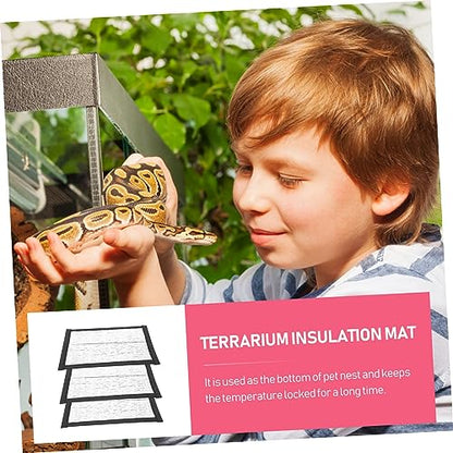 6pcs Winter Pet Warmer Heating Pad for Reptiles Terrarium Insulation Mat Reflective Heat Pad for Turtles Lizards Snakes Comfortable Warmth for Cold Days