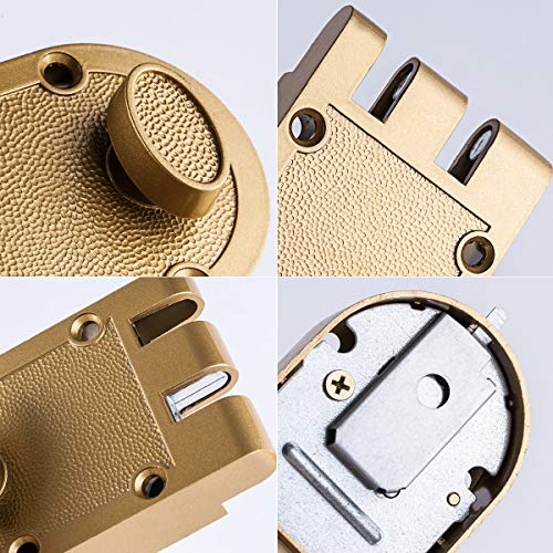 Guard Security Heavy Jimmy Proof Deadbolt,Door Lock Single Cylinder for Entry Door Gold Finish - color: Gold