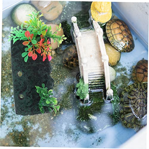 Totority 1set Tortoise Basking Platform Turtle Climbing Area Safe Basking for Reptiles for Water Turtles Frogs and Lizards Aquarium