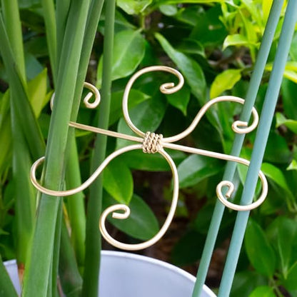5PCS Monstera Plant Support Hooks - 6.5" Durable Metal Stabilizers | 5Pcs Gentle Leaf Holder for Monstera & Fishbone Cactus - Plant Accessory for Indoor Gardening - Perfect Gardening Gifts - size: 6.5 x 6.5 inches