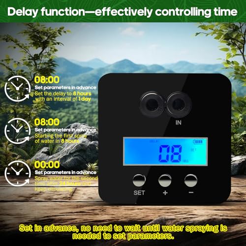 Reptile Smart Mister, Reptile Humidifiers Misting System Automatic with Timer, Terrariums Humidifier with 360°Adjustable Misting Nozzles, Spray Kit for Rainforest Plants Amphibian - size: Touch Version - 2nd Gen