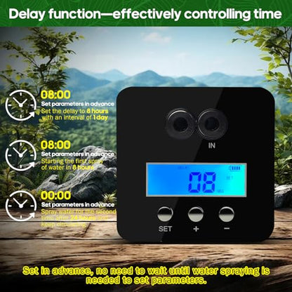 Reptile Smart Mister, Reptile Humidifiers Misting System Automatic with Timer, Terrariums Humidifier with 360°Adjustable Misting Nozzles, Spray Kit for Rainforest Plants Amphibian - size: Touch Version - 2nd Gen
