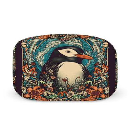 Retro Penguin Flowers Lunch Bag for Women Men | Insulated Lunch Box Leakproof Food Meal Containers Reusable Foldable 6L Capacity Lunch Tote Bags for Work Picnic Travel - color: style-13