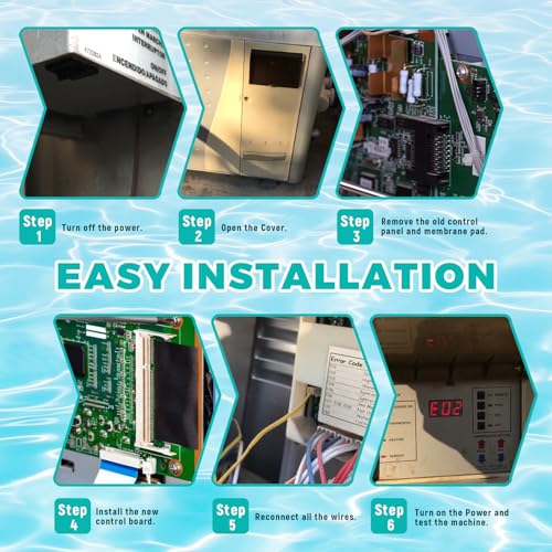 472100 Digital Display Temperature Controller Board Fit for Pentair MiniMax NT Series Pool and Spa Heater Fit for HTR 200 250 300 400 Models, Includes Temperature Control Board and Keypad