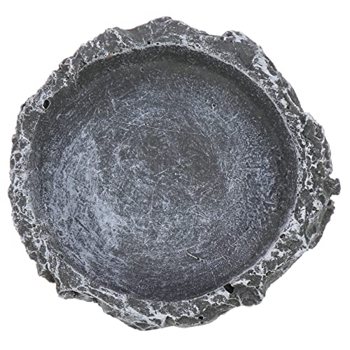 LIOOBO Tortoise Feeding Basin Reptile Water Bowl for Snake Lizard Turtle Pet Food Storage Basin Solid Material Easy Cleaning Reptile Accessories