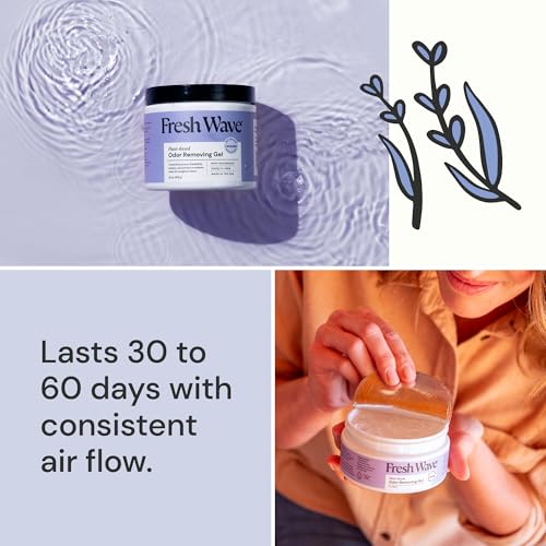 Fresh Wave Lavender Odor Eliminator Gel 2-Pack 15 oz & 7 oz Air Freshener | Plant-based formula. No parabens or harsh chemicals. EPA Safer Choice. Bathroom & closet odor absorber. Refillable. - size: 22 fl oz (Pack of 2: 15 fl oz & 7 fl oz)