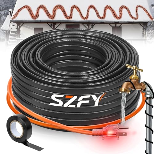 30FT Heat Tape for Water Pipes, -40°F,120V 5W/FT - size: 29FT