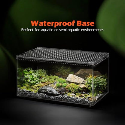 AZV Escape Proof Tarantula Enclosure,Polycarbonate Hermit Crabs Tank XLarge | Reptile Cage with Magnetic Lid,Ventilated Spider Terrarium,360° Clear View,Easy Clean Isopod Habitat for Gecko,Frogs,Insects - size: XLarge(15.74*9.84*7.87inch)